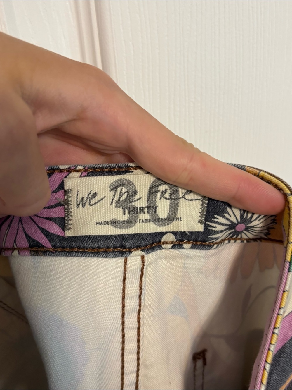 Free People RARE Flare Jeans Psychedelic Combo - Picture 4 of 6